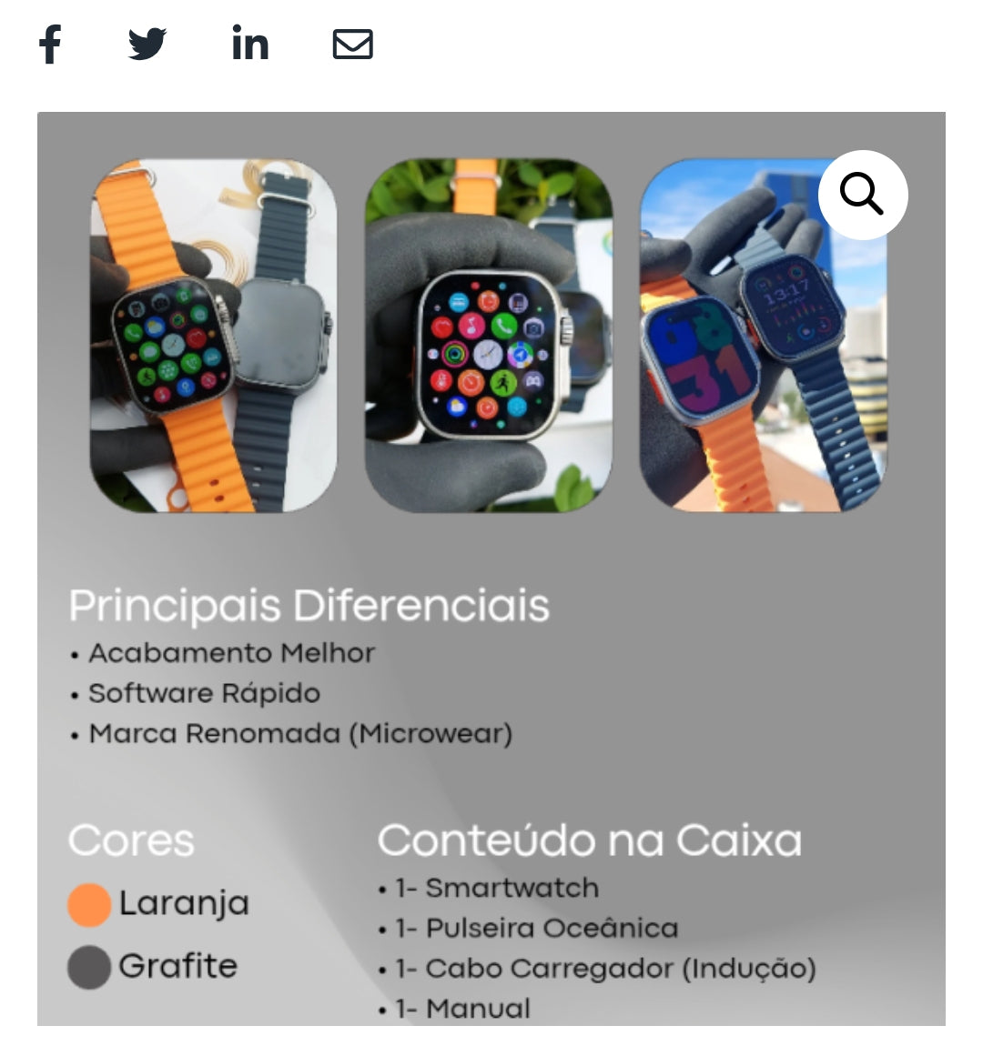Relógios Smartwatch Ultra 9 Plus