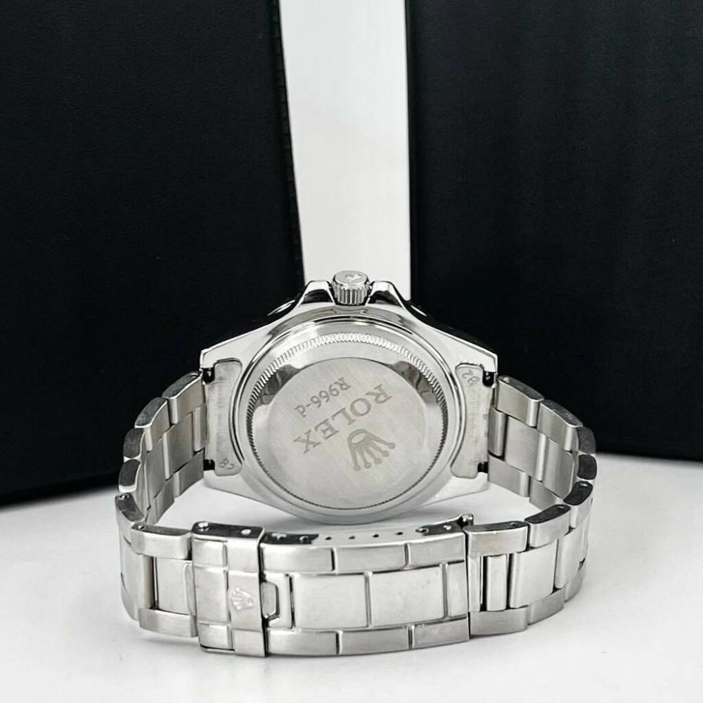 Relógio Rolex Primeira Linha Submariner Prata, Preto e Vermelho